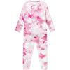 FANSU Pigiama Maniche Lunghe per Bambino Due Pezzi Pigiami Set, Stampa Farfalla Tie-Dye Autunno Bambina Ragazzi e Ragazze Pigiami Pantaloni + T Shirt per 3-16 Anni