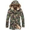 Loeay Giacca Casual da Uomo Plus Size Giacca Mimetica Spessa Invernale Parka da Uomo Giacca Parka con Cappuccio da Uomo Giacca Militare Militare Cappotto Blu Scuro