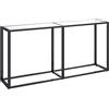 vidaXL Tavolo Consolle Trasparente 160x35x75,5 cm in Vetro Temperato