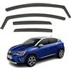 AirFlux Set di 4 deflettori antivento compatibili con RENAULT CAPTUR mk2 modelli 2020 2021 2022 2023 2024 2025