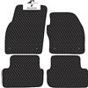 BCM Tappetini per auto compatibili con VW Polo dal 2018 in poi, in gomma da 3 mm, completamente su misura, retro antiscivolo, bordo nero, 4 pezzi