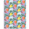 Miquelrius - Taccuino A4 (210 x 297 mm), 100 fogli a righe da 70 g/m², copertina in cartone rigido, 4 bande colorate, spirale, 4 fori, taccuino a righe, cancelleria carina, floreale