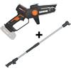 Worx Nitro WG325E - Potatore manuale a batteria + asta di prolunga - SENZA BATTERIA E CARICABATTERIA