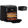 Tristar Mini forno e friggitrice ad aria calda, friggitrice ad aria 2 in 1, senza BPA, 12 L, 12 programmi, finestra di visualizzazione, 1800 W, FR-9065