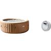 Intex 28428 Pure Spa Bubble Therapy, 216 X 71 Cm 6 Posti, Sabbia, con Pompa, Riscaldatore, Sistema Purificazione Acqua, Beige Classic & 28503 Luce A LED Multi-Color con Batteria per Bubble Spa