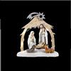 DRW Mistero Classico di 1 Pezzo con Bambino in Culla e Portale Legno Dipinto a Mano 12x12 cm