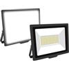 Willpower Faro LED Esterno 75W Faretti LED 6000K Bianco | 2PCS Proiettore LED 7,500lm, Senza Spina, Impermeabilità IP66, Luce per Giardino Garage Cortile Officina Patio Terrazza