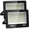 HAPYLUMI Faretto LED da Esterno 100W 10000LM 6500K, 2 Pezzi | Super Luminoso Fari LED, Faro LED Esterno Bianco Freddo, IP67 Impermeabile , per Giardino, Cortile, Terrazza, Patio, Garage