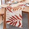 Inhobbok Runner da Tavolo Moderno Runner da Tavolo Rosso Foglie Runner da Tavola Lavabile Poliestere Tovaglia Runner Decorazione Runner per il Tavolo per Cucina Feste Café Picnic Party Decorazione 33x183cm
