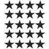 QLEUIFT 20 PCS Stoffa Ricamata a Stella a Cinque Punte con Stemma Toppe Termoadesive Ricamata DIY Decorazione per Borsa Vestiti Supplies per Cucire, 4,1cm*4,1cm (Nero)