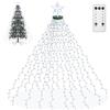 aneeway Ghirlanda luminosa natalizia bianca fredda, 2 m 410 LED Fairy Lights 8 modalità di illuminazione, funzione memoria per interni esterni, finestra, Natale, matrimonio, compleanno, casa, camera