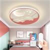 AHXIAOZN Plafoniera Cameretta Bambini, Lampada Da Soffitto A LED Per Bambini Dimmerabile Con Telecomando, Star Moon Creativa Plafoniera Acrilico Camera dei bambini per Ragazzi Ragazze Soggiorno, Rosa
