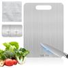 Raxfekro Set di taglieri in acciaio inox, disponibile su entrambi i lati, taglieri antibatterici (34x23cm)