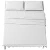 MAXIME MAISON - Set Lenzuola Una Piazza e Mezza Francese 4 Pezzi, Completo Lenzuola Francese in Microfibra Made in Italy, 1 Lenzuolo con Angoli, 1 Lenzuolo Sopra, 2 Federe (Bianco)