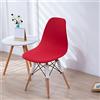 Highdi Coprisedia con Schienale per Sala da Pranzo Elasticizzato, 4/6/2/1 Pezzi Tinta Unita Stile Nordico Scandinave Sedia Copertura Protettiva della Sedia per Cucina Ufficio (Rosso,2 Pezzi)