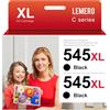 Lemero PG 545XL Nero Cartucce compatibili per Canon 545 XL Multipack PG 545 XL per Canon Pixma MX495 TS3350 TS3150 TS3151 MG2555s MG2550s MG3050 MG3051 MG2950 TR4551 (2 nero)