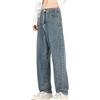 Generic Jeans larghi a gamba larga per adolescenti - Jeans dritti da uomo in denim classici di base jeans classici jeans dalla vestibilità classica Y2K Jeans alla moda pantaloni hip hop streetwear jeans