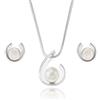 LillyMarie Set Di Gioielli Argento 925 Da Donna Con Perle Ciondolo E Orecchini