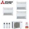Mitsubishi Electric CLIMATIZZATORE CONDIZIONATORE MITSUBISHI ELECTRIC TRIAL SPLIT INVERTER PAVIMENTO CONSOLE MSZ-KT 9000+9000+12000 BTU CON MXZ-3F54VF WI-FI OPTIONAL R-32 9+9+12 A++
