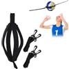Kiuiom Cintura Per Allenamento Pallavolo,Attrezzatura da Allenamento Aid per Pallavolo,Pallavolos Spike Trainer,Practice Sistema di Esercizi de Cintura,Per Migliorare Capacità Di Salto,Nero