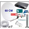 Emme Esse Kit Parabola Satellitare 60 Cm Con Decoder Tivusat HD Con Scheda Tessera Tv Sat