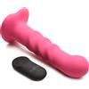 Simply Sweet 21x Vibrating Ribbed Silicone Dildo with Remote Pink
