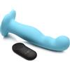 Simply Sweet 21x Vibrating Thick Silicone Dildo with Remote Blue