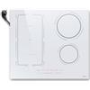 Disaenvir Piano Cottura Induzione 4 Fuochi Incasso Bianca, Flex Zone Con spina, Piastra a Induzione da 3500W, Funzione Boost & Keep Warm, Timer, Funzione Anti-touch, Livello 9