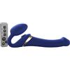Strap-on-me M - vibratore ad aria con cintura (blu)