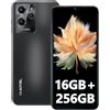 OBA OUKITEL C32 Pro 16GB+256GB/1TB Smartphone offerta, Cellulare con 6.52 HD+, 5150mAh Batteria Octa Core Telefono Cellulare, 20MP Fotocamere, 4G LTE Dual SIM Cellulari/Face ID/Fingerprint/GPS, Nero