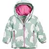 first instinct by killtec firstinstinct by killtec bambini Giacca da sci impermeabile/giacca funzionale con cappuccio e ghetta antineve FISW 30 MNS SKI JCKT, steel mint, 86, 39907-000