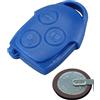 Automobile Locksmith Kit di riparazione compatibile per Ford Transit Connect Mk7 3 pulsanti blu chiave telecomando e batteria VL2330