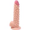 marielove Dildo con ventosa - Dildo in TPE con una lunghezza di 24 cm - Giocattolo sessuale color pelle per lui e per lei - Grande dildo a ventosa con ghianda e vene & gommini per vaginale e anale