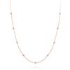 day berlin day.berlin collana Nela da donna placcata oro rosa 18k, 45+5cm regolabile, collana di palline 3mm dal design minimal, acciaio inox 316L, senza nichel e resistente all'acqua