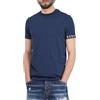 DSQUARED2 T-Shirt da Uomo Blu Navy Orlo Manica Elastico logato S