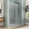 DEGHI Box doccia nicchia 140 cm scorrevole con vetro stampato e profilo cromo 200h - Skin