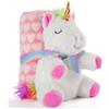 COPERTINA MORBIDA CON PELUCHE TIARA UNICORNO PERLETTI