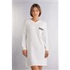 Intimissimi Camicia Da Notte Scollo A V Royal Elegance Bianco