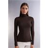 Intimissimi Maglia Collo Alto In Modal Light Con Cashmere Lamè Marrone