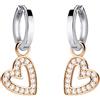 SOFIA MILANI - Orecchini da Donna in Argento 925 - Placcati in Oro e con Pietra Zircone - Creoli a Cuore - E2514