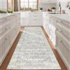 Homcomodar Tappeto Cucina Antiscivolo Lavabile 80x300cm Grigio Beige Tappeto Corridoio Lungo Morbido Tappeti Persiani per Ingresso Interno