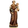 DRW Figura San Antonio con bambino in resina dipinta a mano 5x5x13 cm