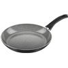 Ballarini Bologna - Padella in alluminio, 28 cm, rivestimento antiaderente in ceramica, antigraffio, adatta a tutti i piani cottura, adatta a induzione, colore: Nero/Grigio