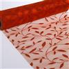 Deko AS GmbH Deko und Band 'Runner Flock Print persimone Leafs - 28 cm - Rotolo 15 Meter - 72 25