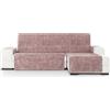 ECOMMERC3 | Copridivano Chaiselong Normale Destra universale e versatile - Copridivano Chaiselongue colore rosa, facile da posizionare per schienale, seduta e bracci