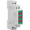 Telituny Voltmetro CA trifase, Misuratore di tensione con display digitale LCD per montaggio su guida Din Misuratore di potenza elettrica per il monitoraggio della tensione di edifici uffici domestici 60-450V