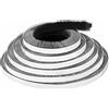 MILEQEE Striscia adesiva, 5mm x 10m, Guarnizione spazzola per finestre scorrevoli, Porte, Lato telaio, Striscia antivento, antipolvere, anti rumore, anti freddo, Grigio