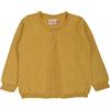 Minora - Cardigan per Bambini per Ragazze e Ragazzi, di Alta qualità, Abbigliamento per Bambini, Scollo Rotondo Standard a Maglia, Senape, 9-12 Mesi