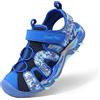 DREAM PAIRS Kids Sandali Sportivi per Bambini Unisex Estivi Scarpe da Trekking con Punta Chiusa per Sport all'Aria Aperta Ragazzi,Size 35,Blu Reale,SDAS2305K-E