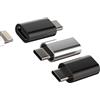 HOYULLI Adattatore Ricarica USB C(3 Pack) Lightning Femmina A Type C Maschio Per IPhone Accessori Tipo C Jack Cavo Adapter Per Apple Adattatori iPad Dati Cable Cavi Connettore Compatibile Per Samsung L-to-tp